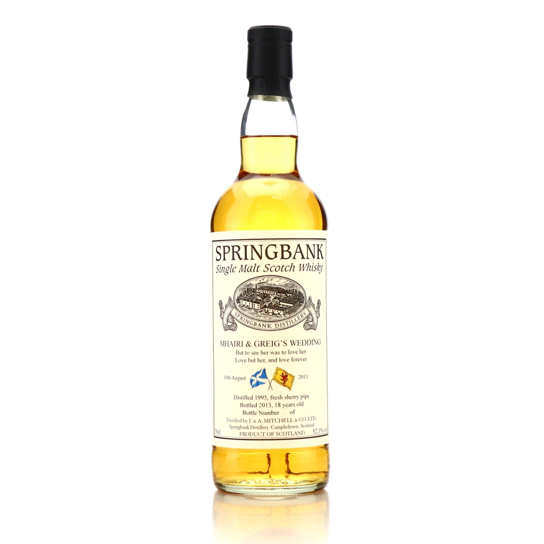 Springbank 1995 Private Cask 18 Year Old / Mhairi and Greig's Wedding