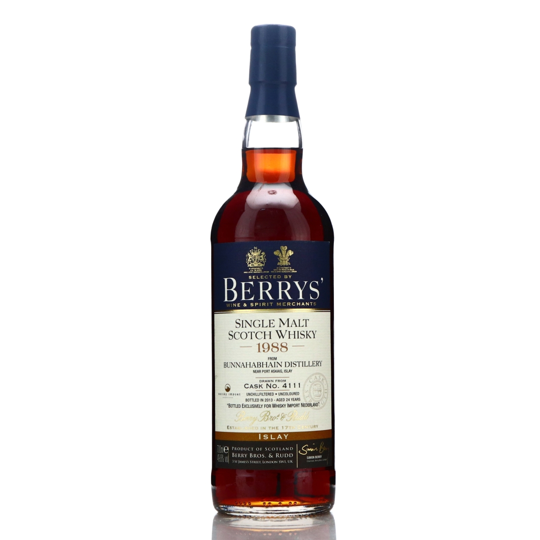 Bunnahabhain 1988 Berry Brothers and Rudd 24 Year Old / Whisky Import NL