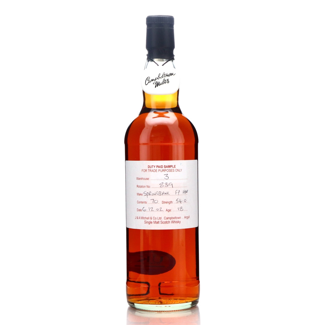 Springbank 2002 Duty Paid Sample 18 Year Old / Fresh Port Hogshead