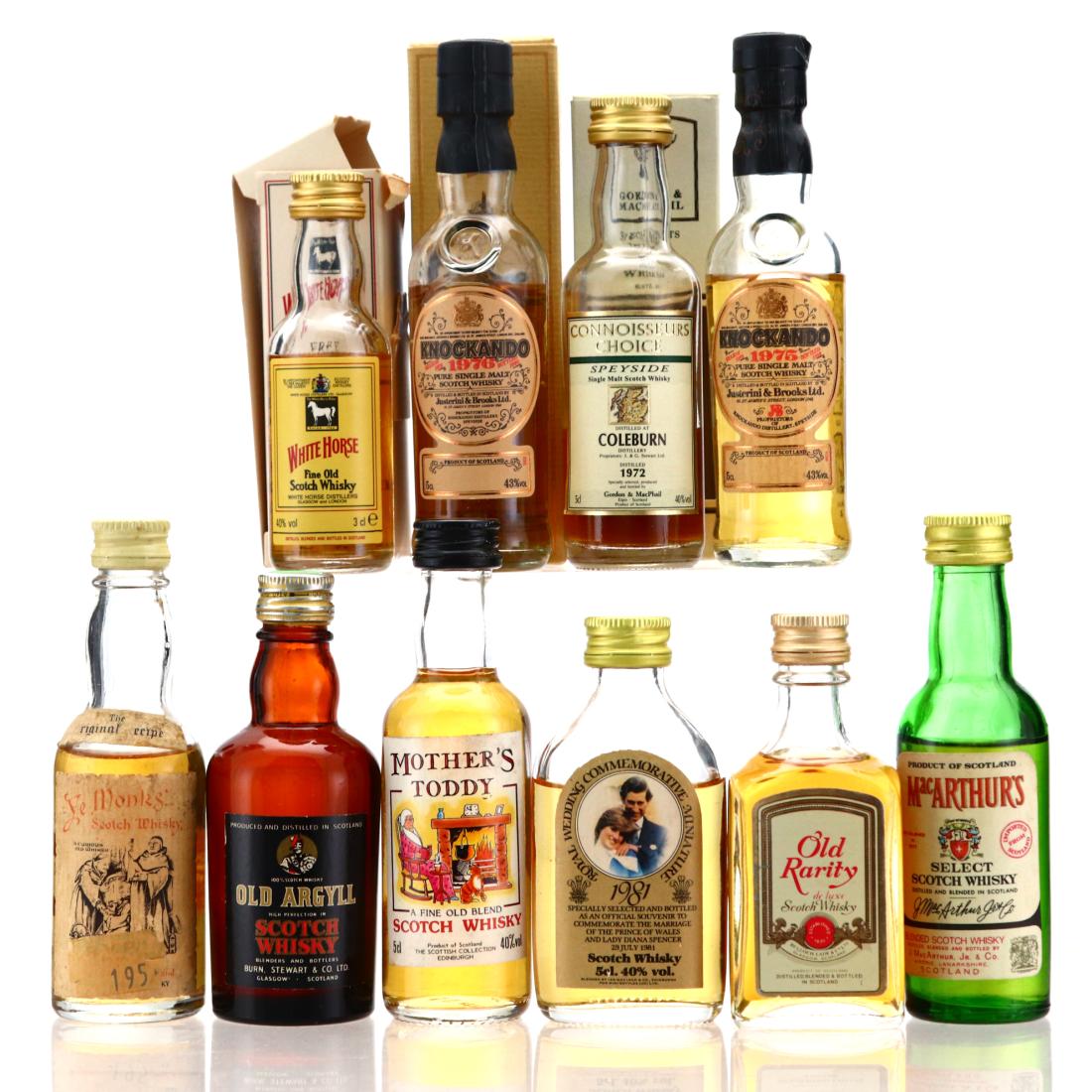 Scotch Whisky Miniatures x 10 / Includes Coleburn Whisky | Whisky ...