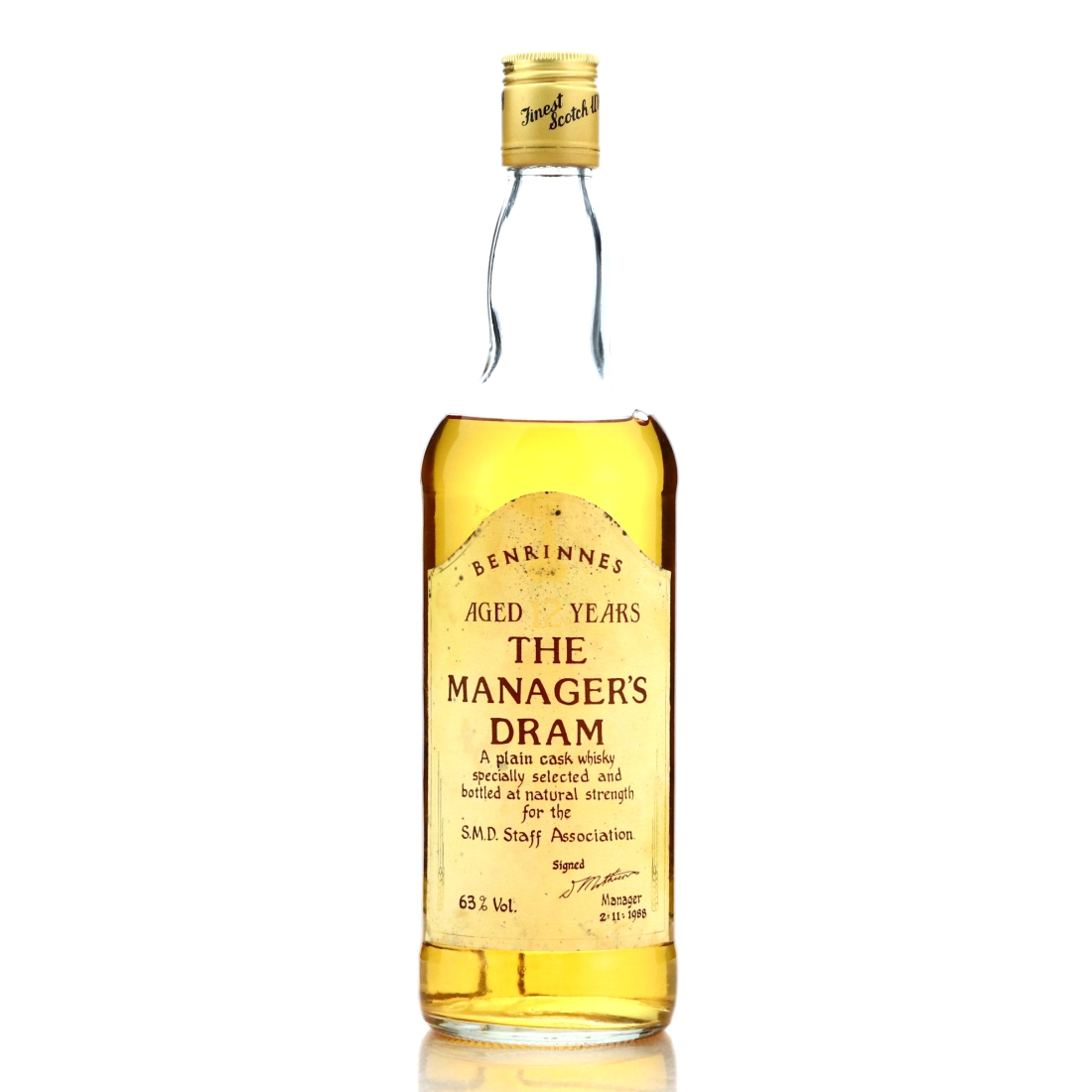 Benrinnes 12 Year Old Managers Dram 1988