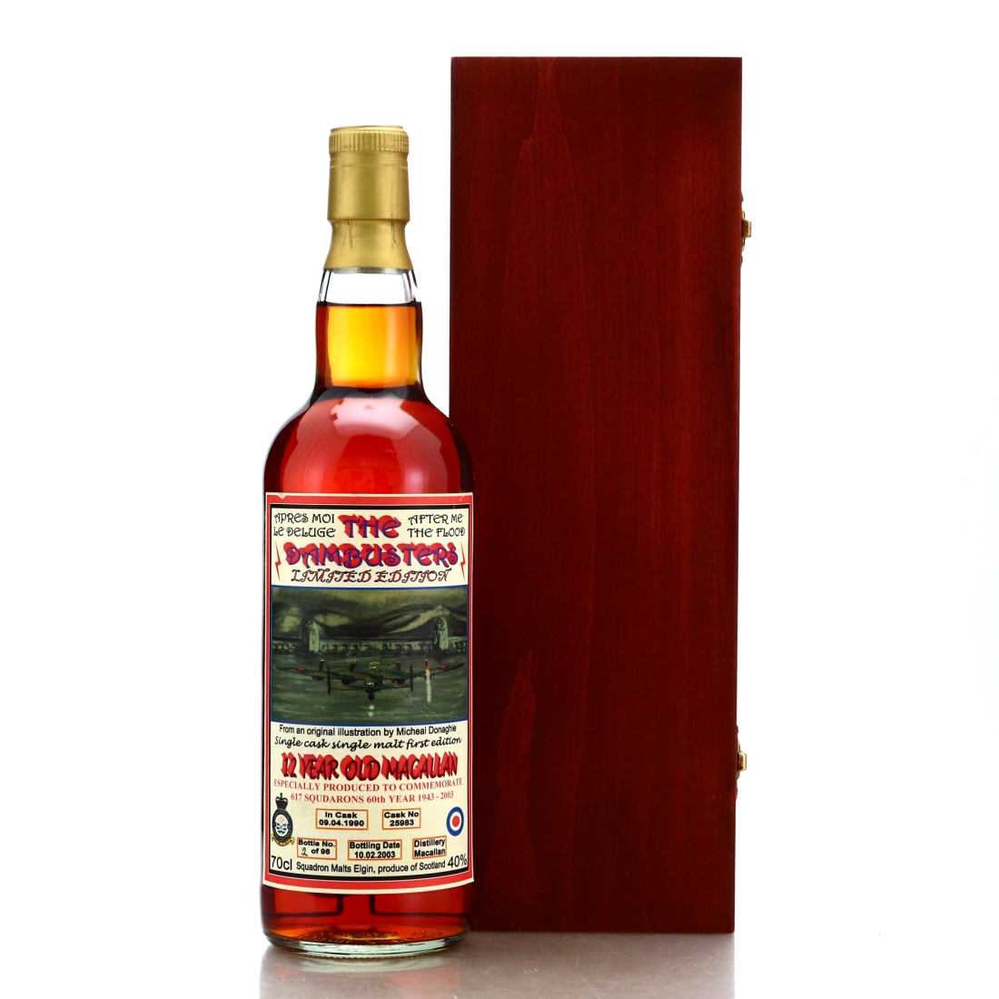 Macallan 1990 Dambusters 12 Year Old Single Cask / 1st Edition