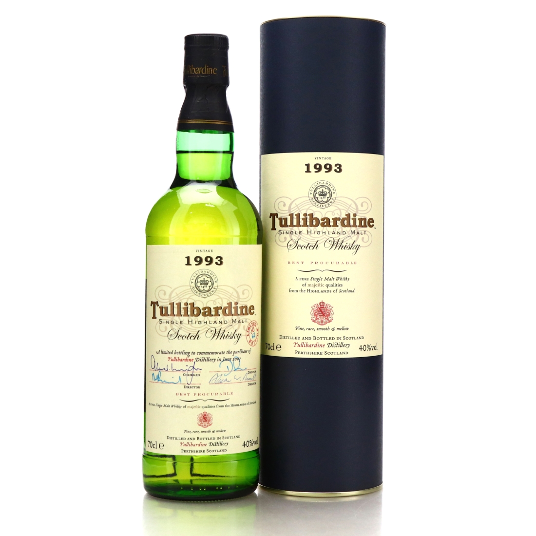 Tullibardine 1993 Purchase of the Distillery 2003 / Signed