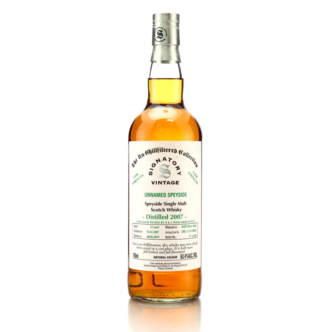 Speyside Single Malt 2007 Signatory Vintage 12 Year Old 75cl / K&L Wine - US Import