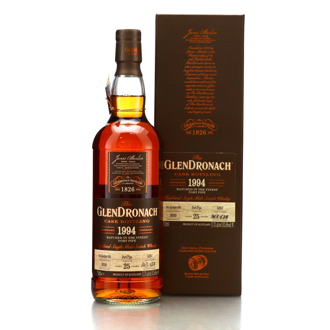 Glendronach 1994 Single Port Cask 25 Year Cask #5287 / Batch 18