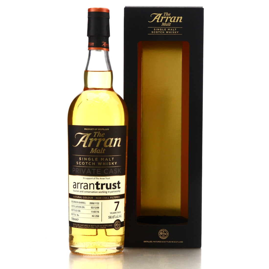 Arran 2008 Single Bourbon Cask 7 Year Old #1132 / Arran Trust