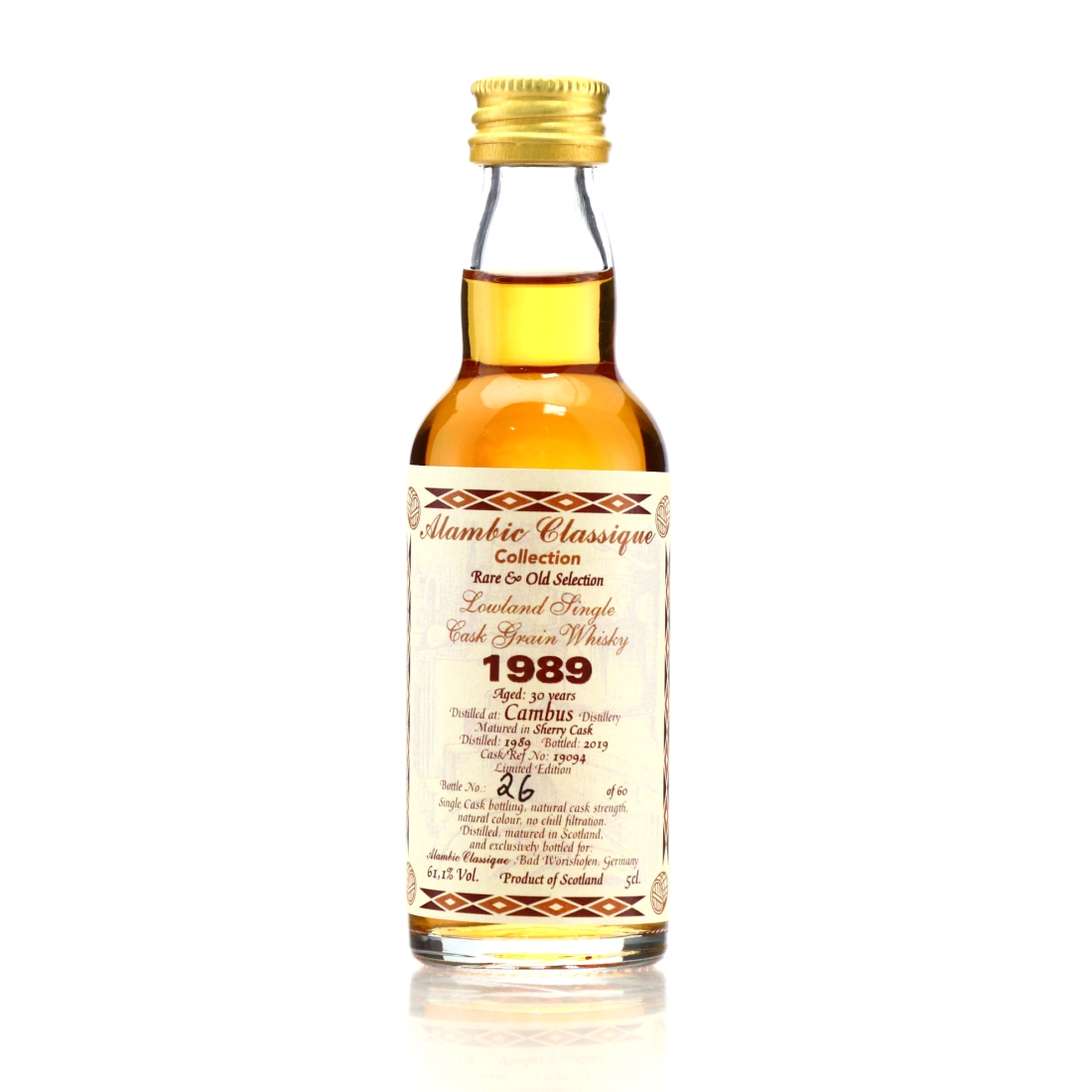 Cambus 1989 Alambic Classique 30 Year Old Miniature