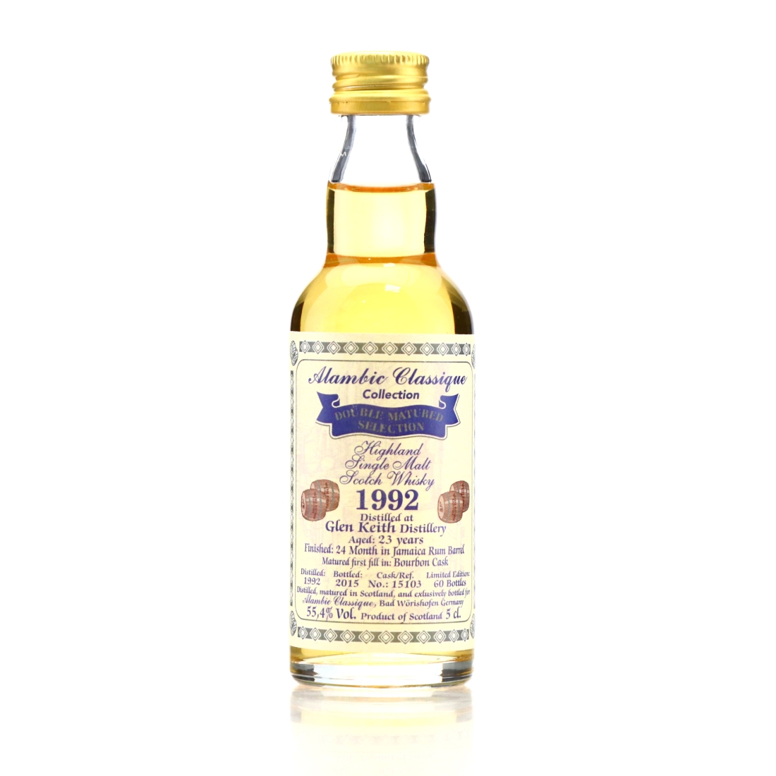 Glen Keith 1992 Alambic Classique 23 Year Old Miniature
