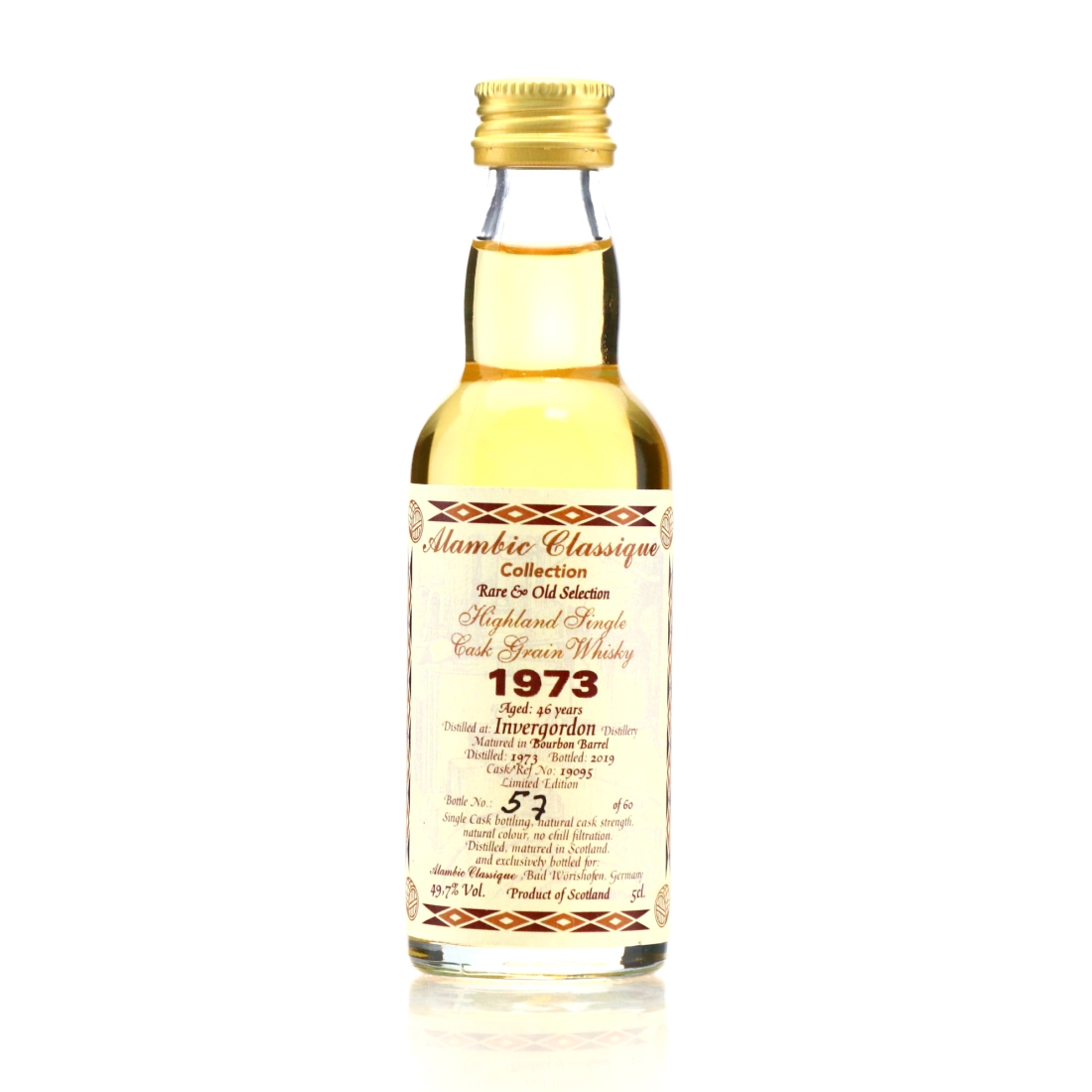 Invergordon 1973 Alambic Classique 46 Year Old Miniature