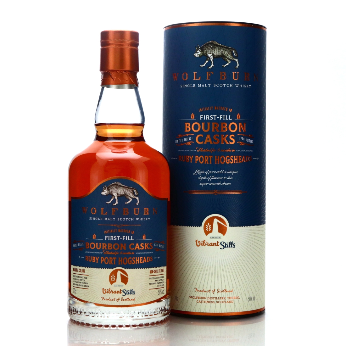 Wolfburn Bourbon Cask Ruby Port Finish
