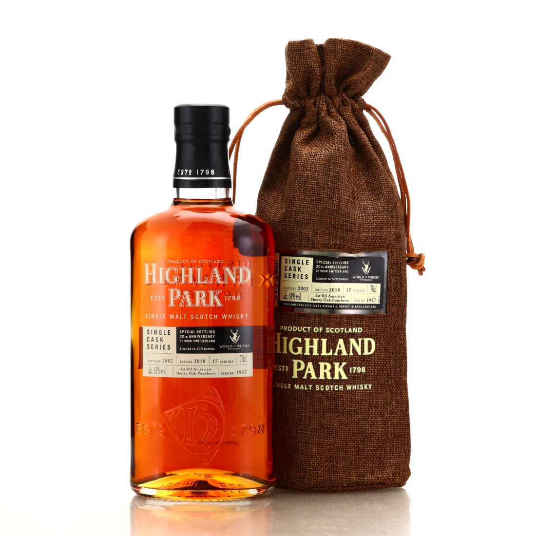 Highland Park 2002 Single Sherry Cask 15 Year Old #1937 / World of Whisky Switzerland 20th