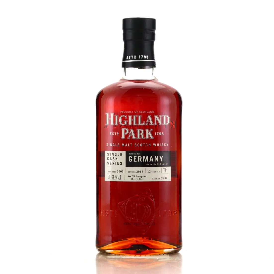 Highland Park 2003 Single Sherry Cask 12 Year Old #5886 / Germany