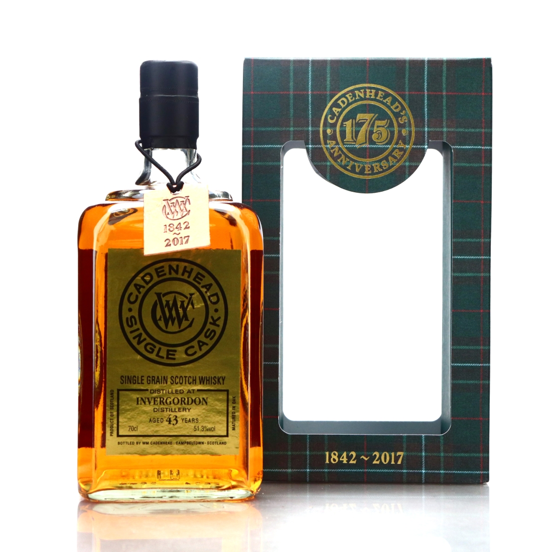 Invergordon 1973 Cadenhead's 43 Year Old / 175th Anniversary