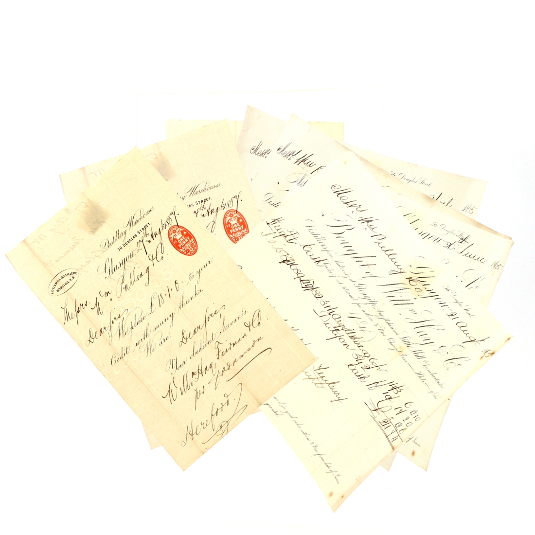 Littlemill Distillery Invoices 1884-1885