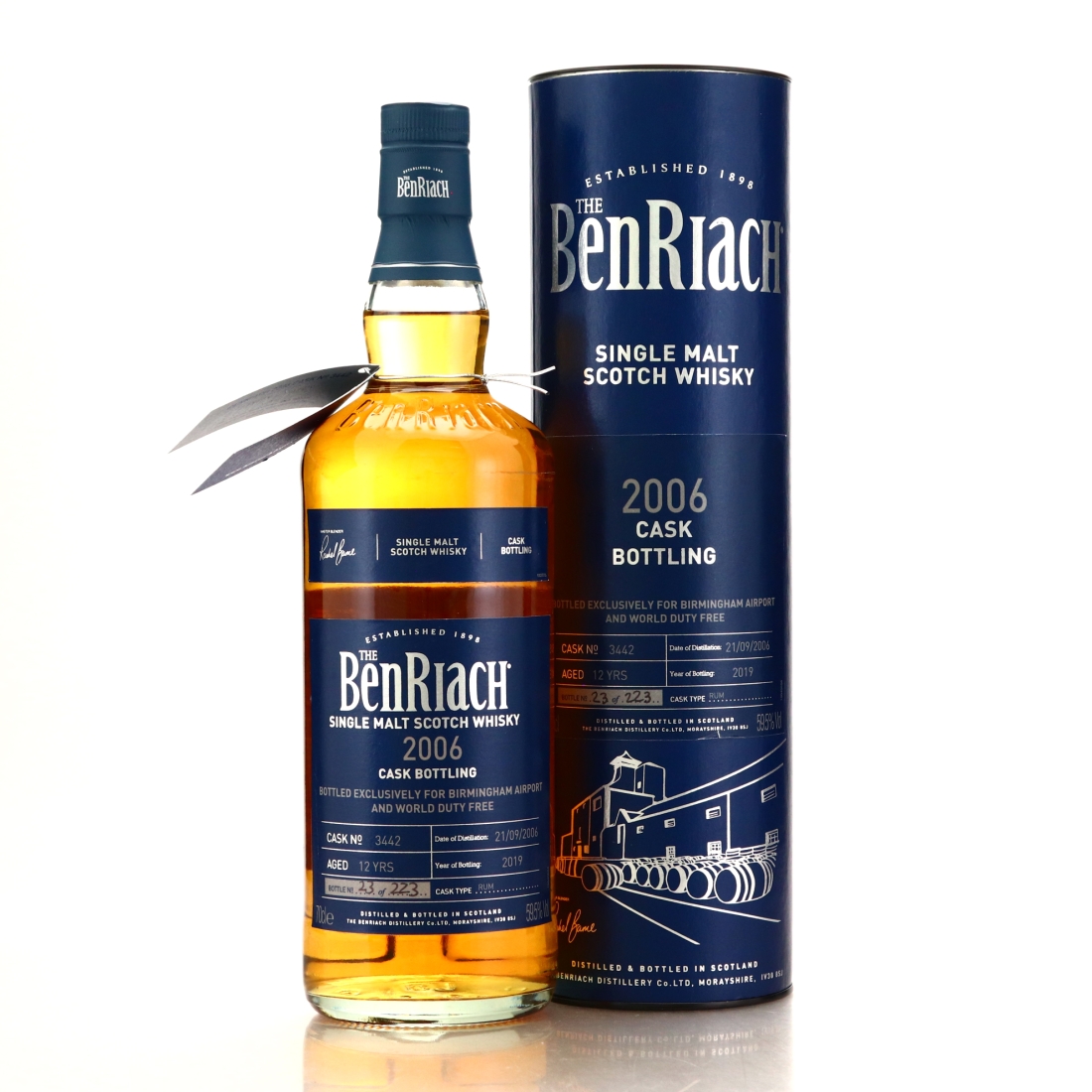 Benriach 2006 Single Rum Cask 12 Year Old #3442 / Birmingham Airport