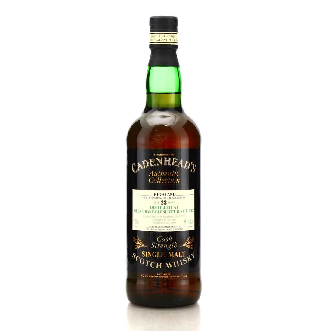 Glen Grant 1974 Cadenhead's 23 Year Sherry Wood 75cl / US Import