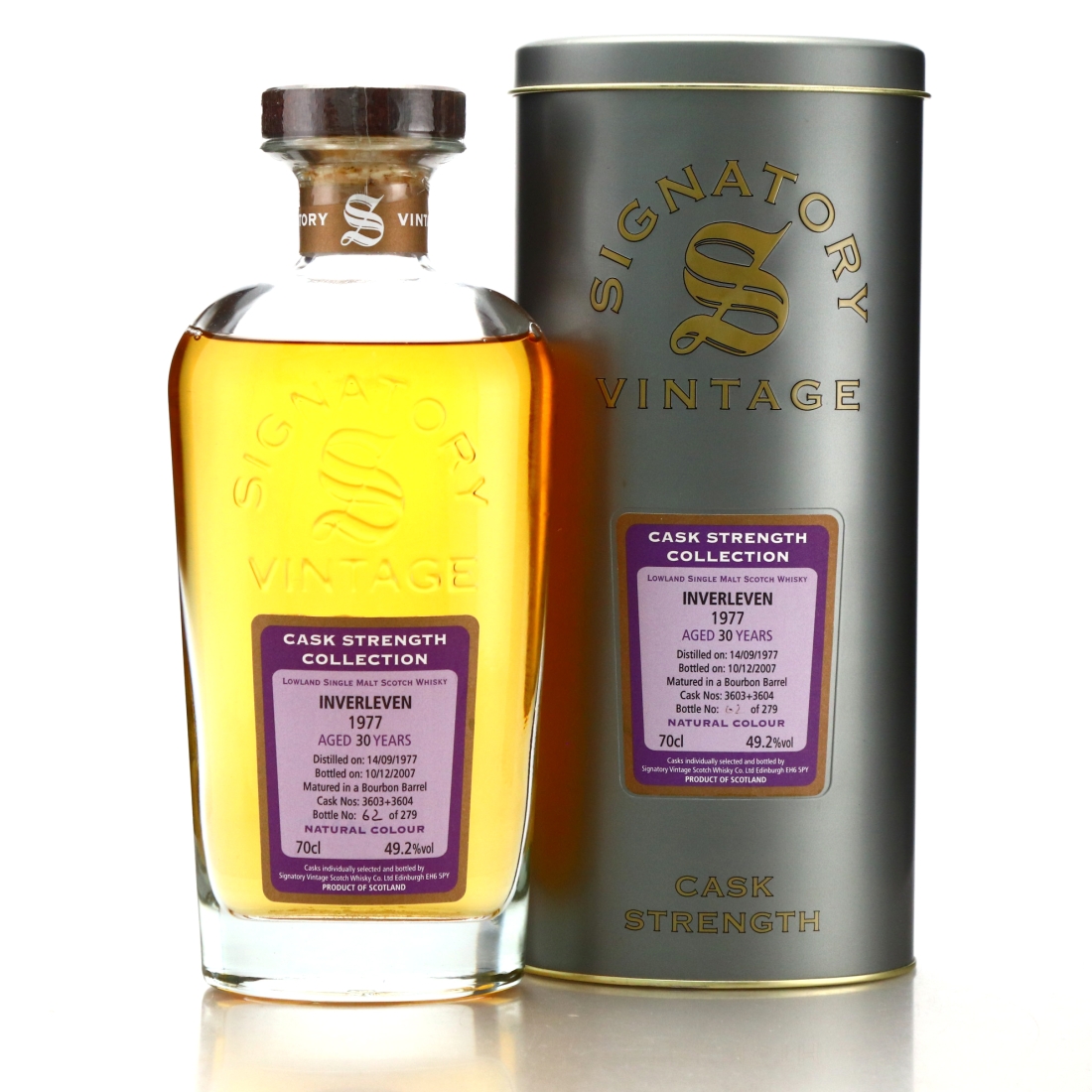 Inverleven 1977 Signatory Vintage 30 Year Old Cask Strength