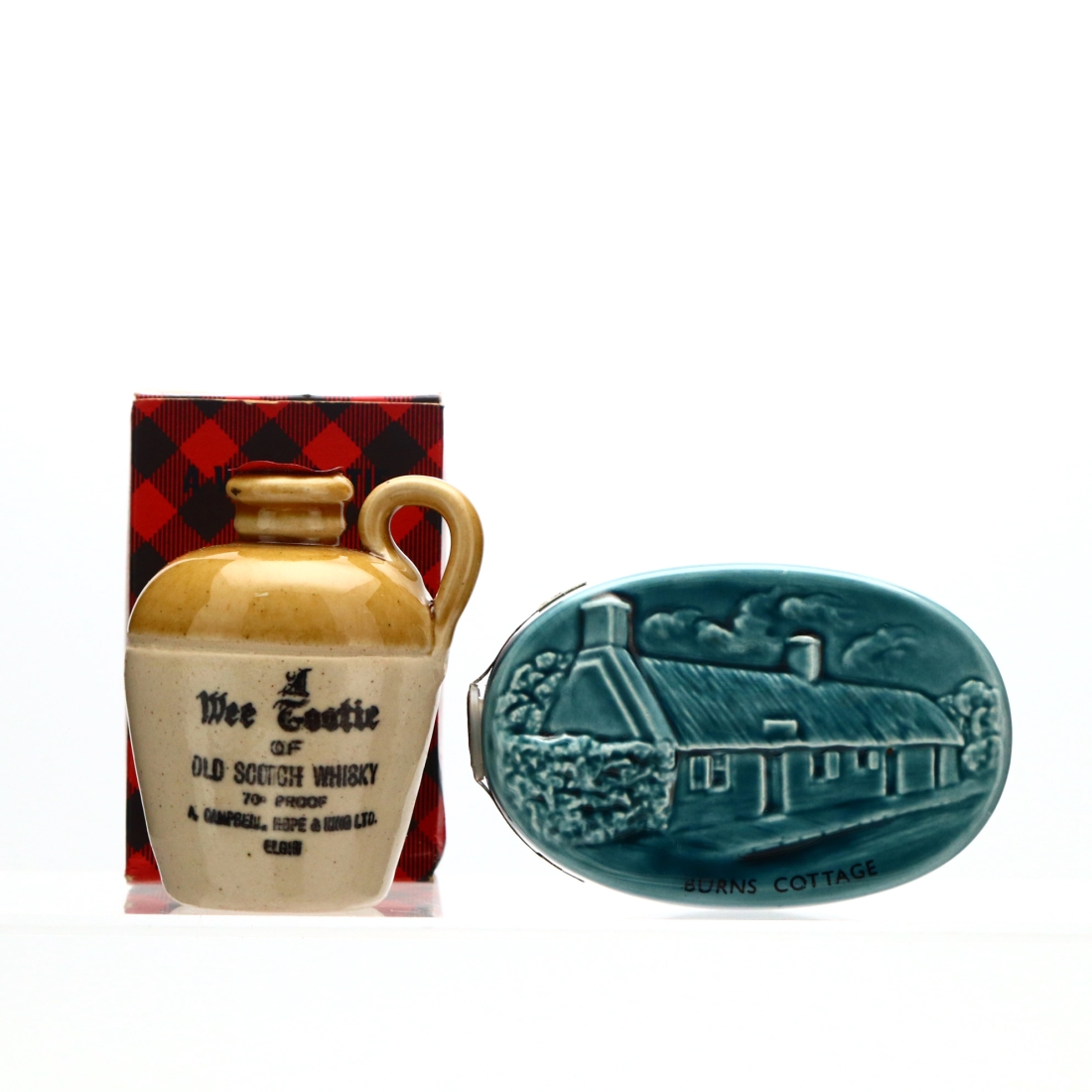 Ceramic Decanter Miniatures x 2