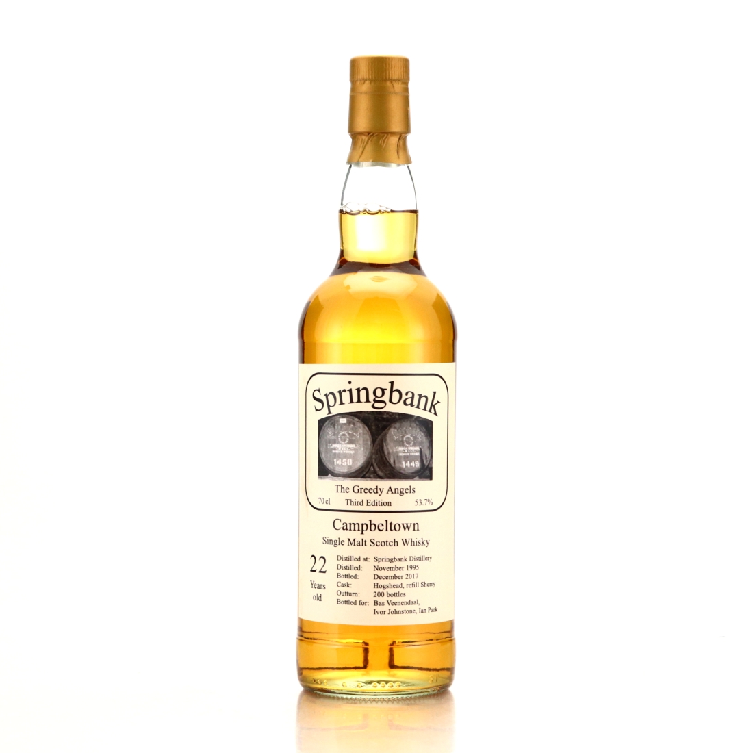 Springbank 1995 Private Cask 22 Year Old / The Greedy Angels 3rd Edition