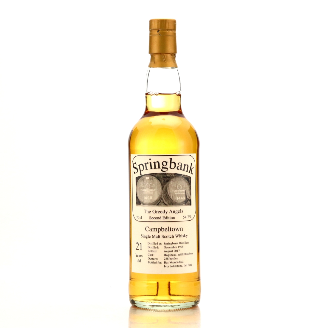 Springbank 1995 Private Cask 21 Year Old / The Greedy Angels 2nd Edition