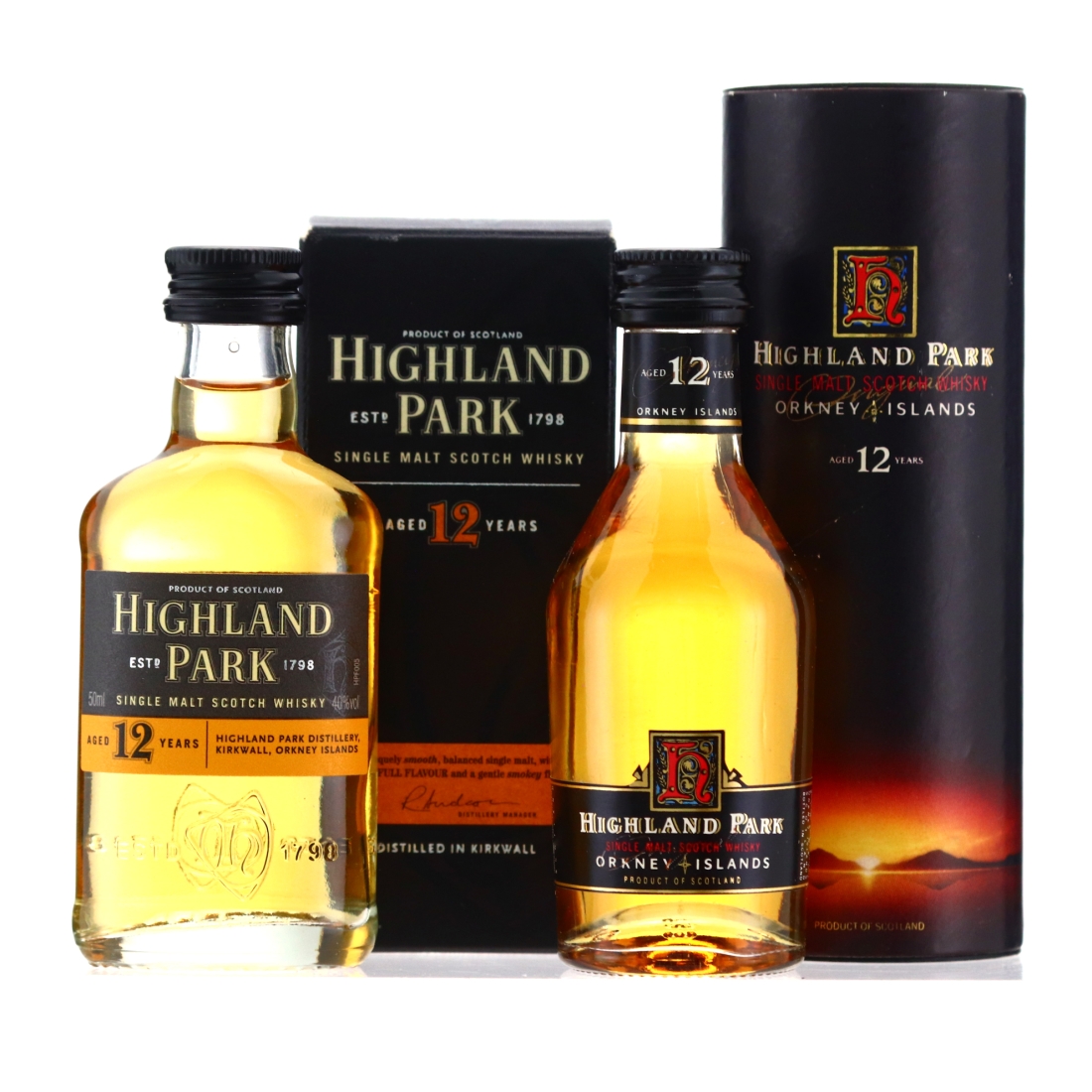 Highland Park 12 Year Old Miniature x 2