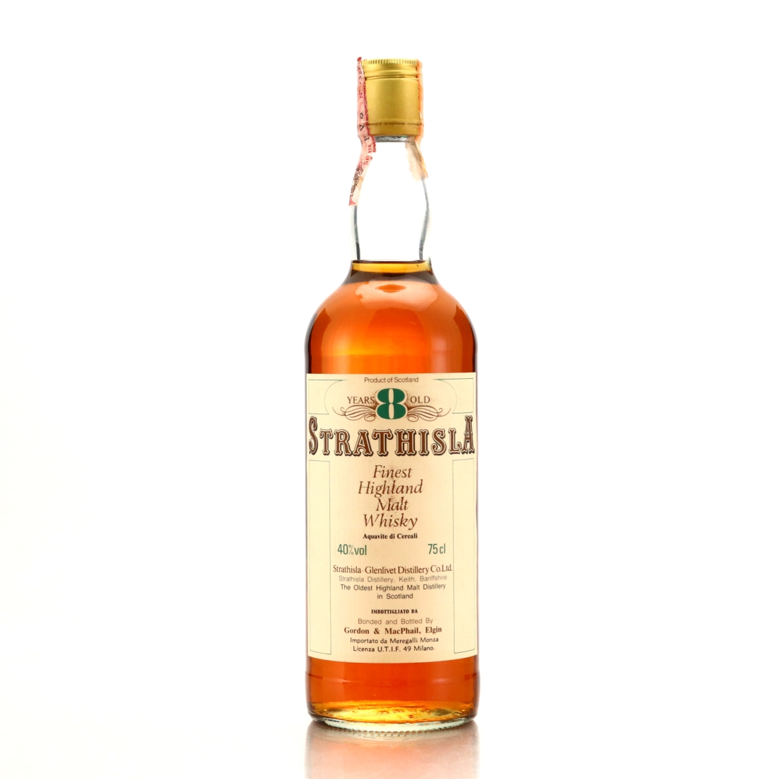 Strathisla 8 Year Old Gordon and MacPhail 1980s / Meragalli Import