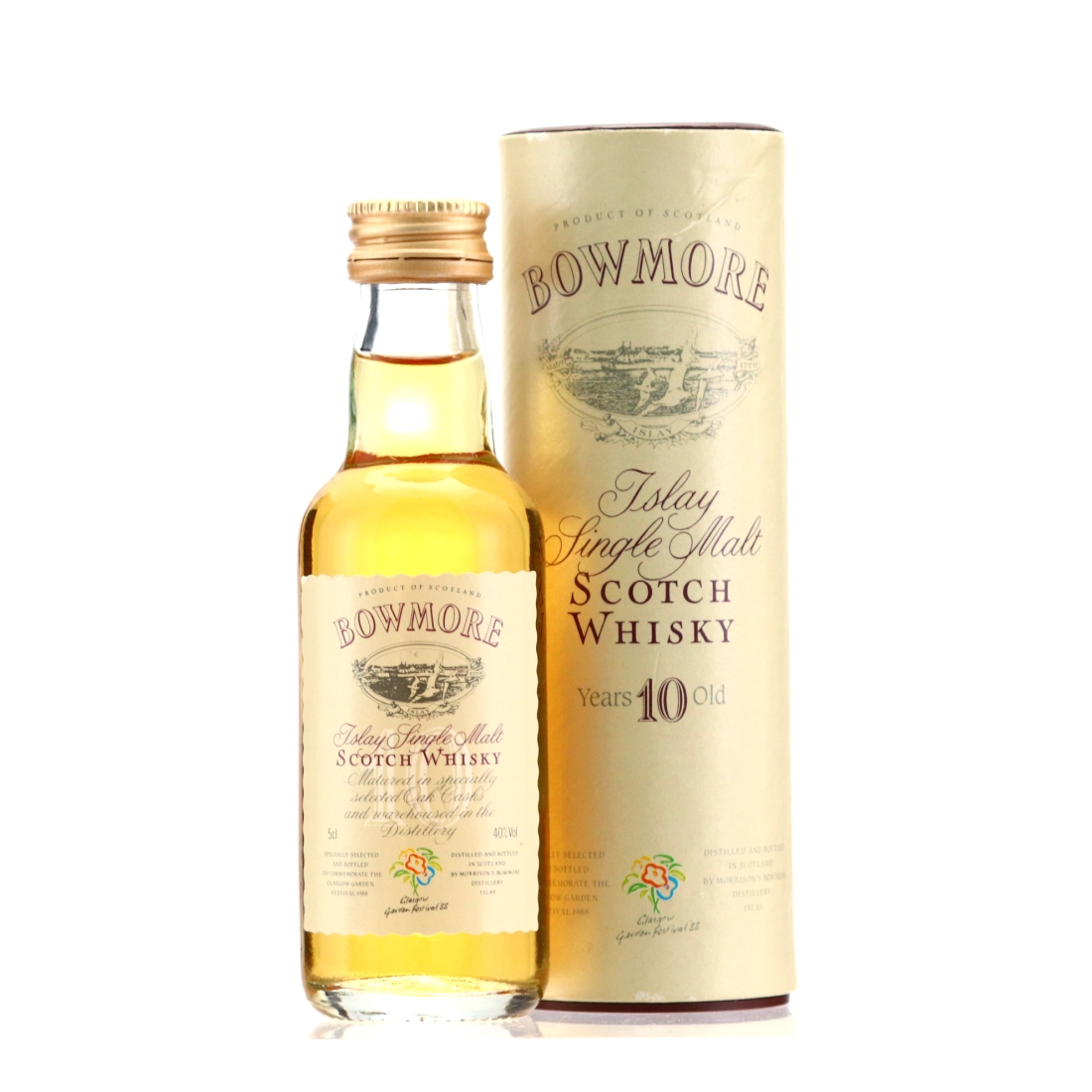 Bowmore 10 Year Old Glasgow Garden Festival 1988 Miniature