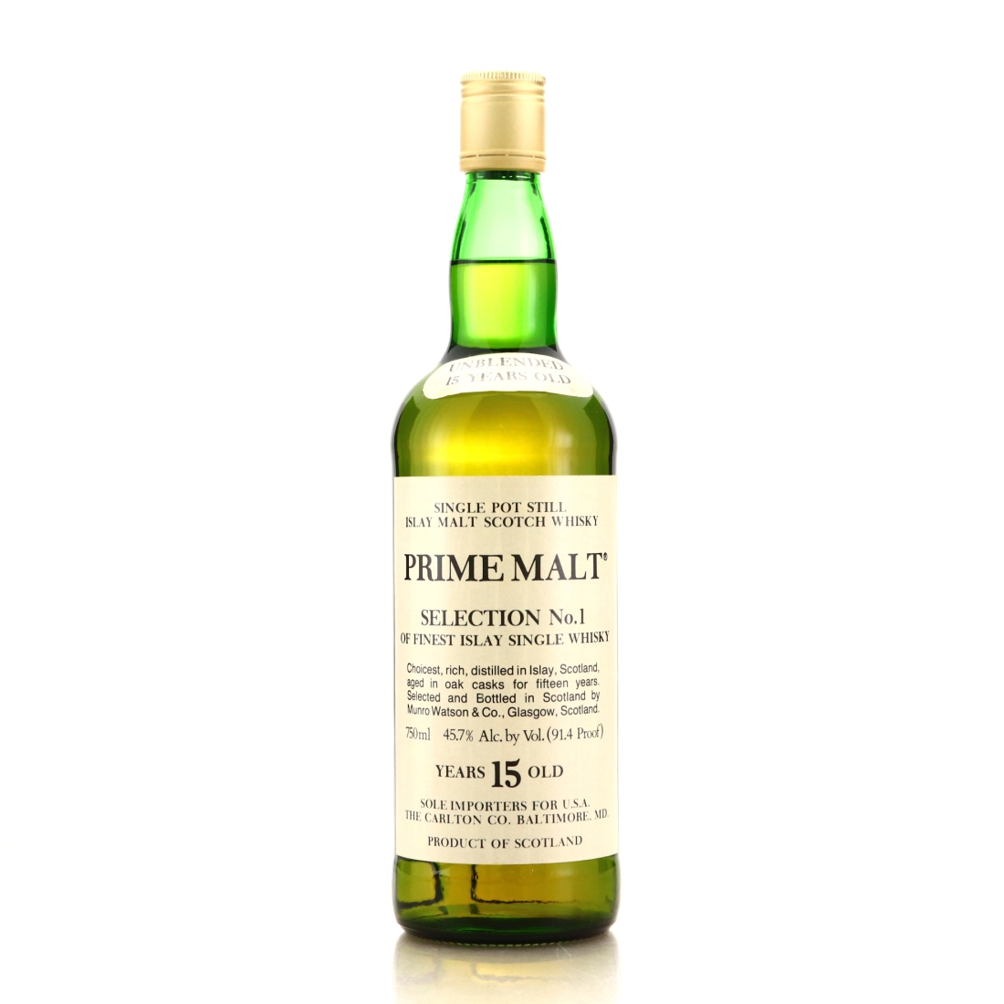 Laphroaig 15 Year Old Prime Malt Selection No.1 / Carlton Import, US