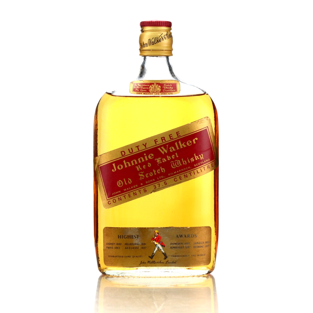 Johnnie Walker Red Label 37.5cl 1970s / Flask Bottle