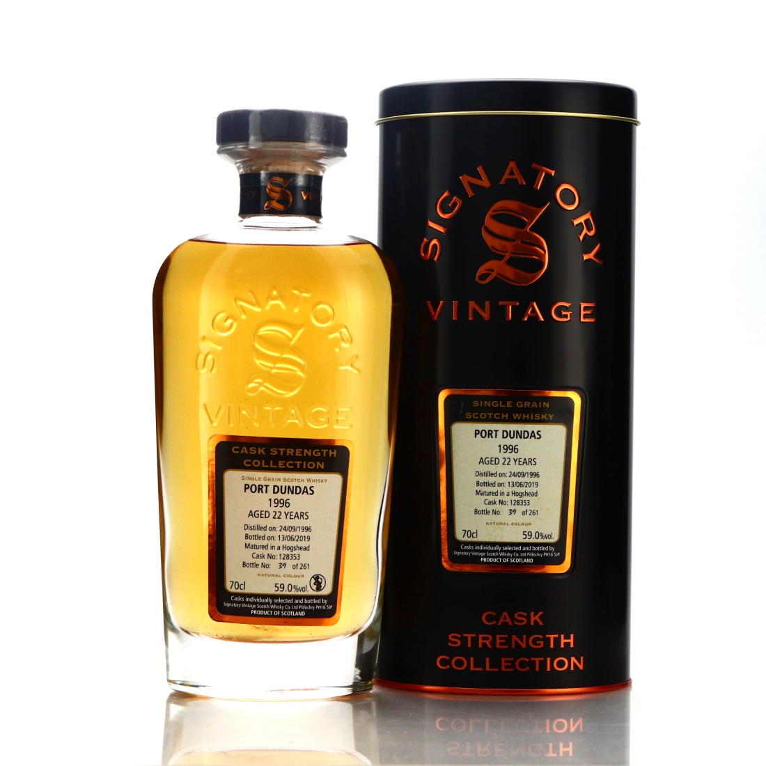 Port Dundas 1996 Signatory Vintage 22 Year Old Cask Strength
