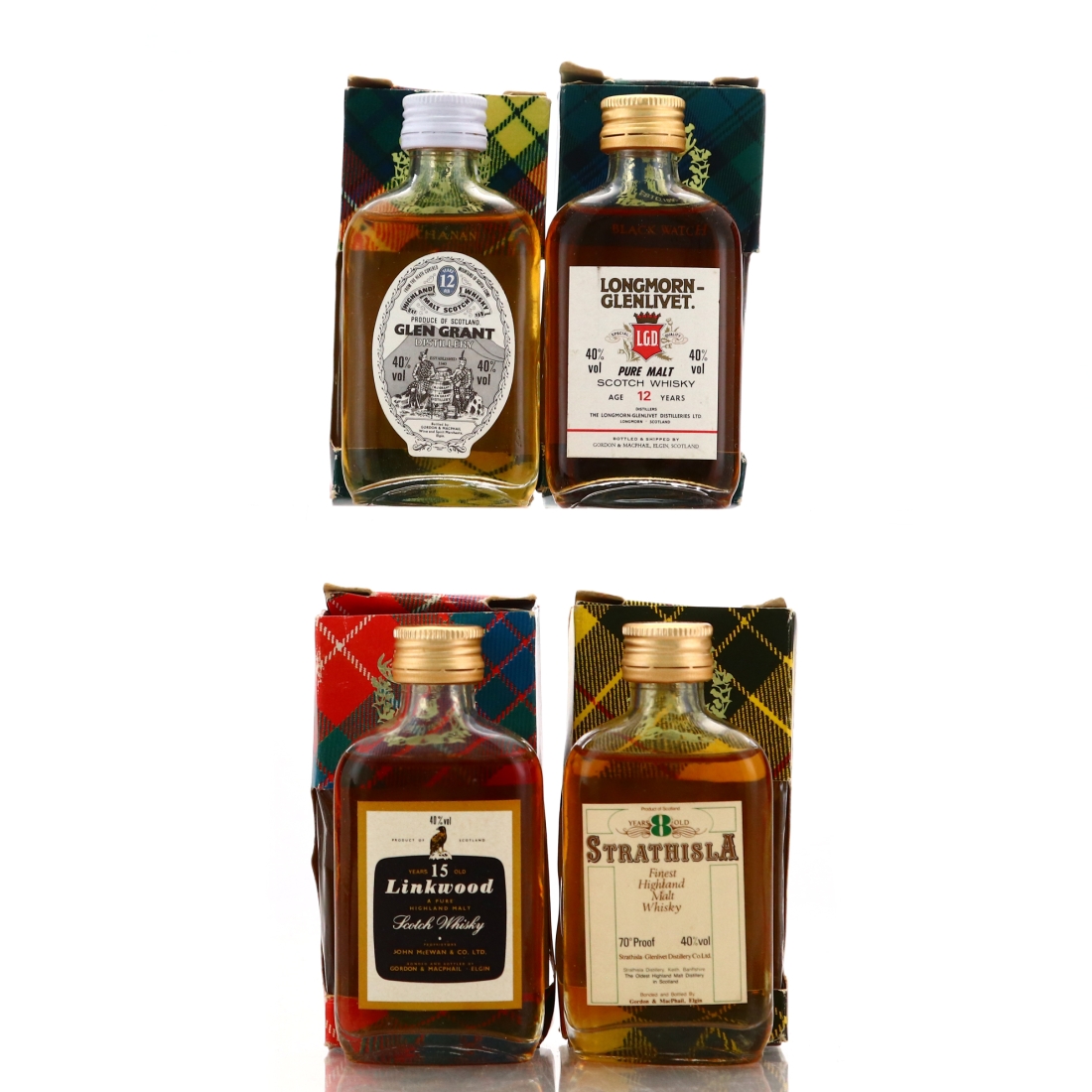 Gordon and MacPhail Miniatures x 4 1980s 
