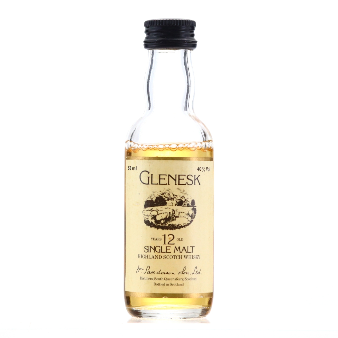 Glenesk 12 Year Old Wm Sanderson Miniature 1980s