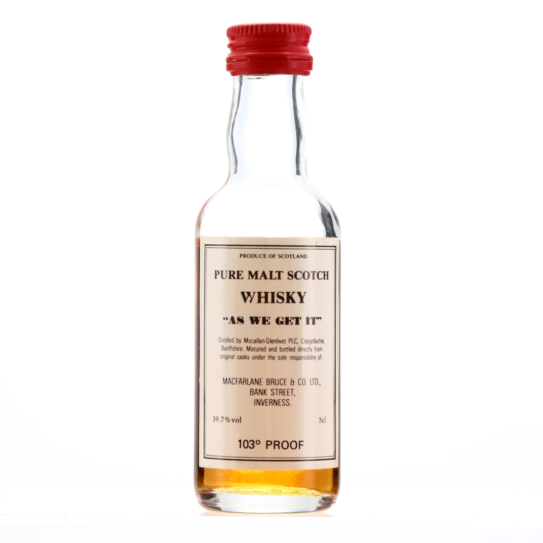 Macallan As We Get It 103 Proof Miniature
