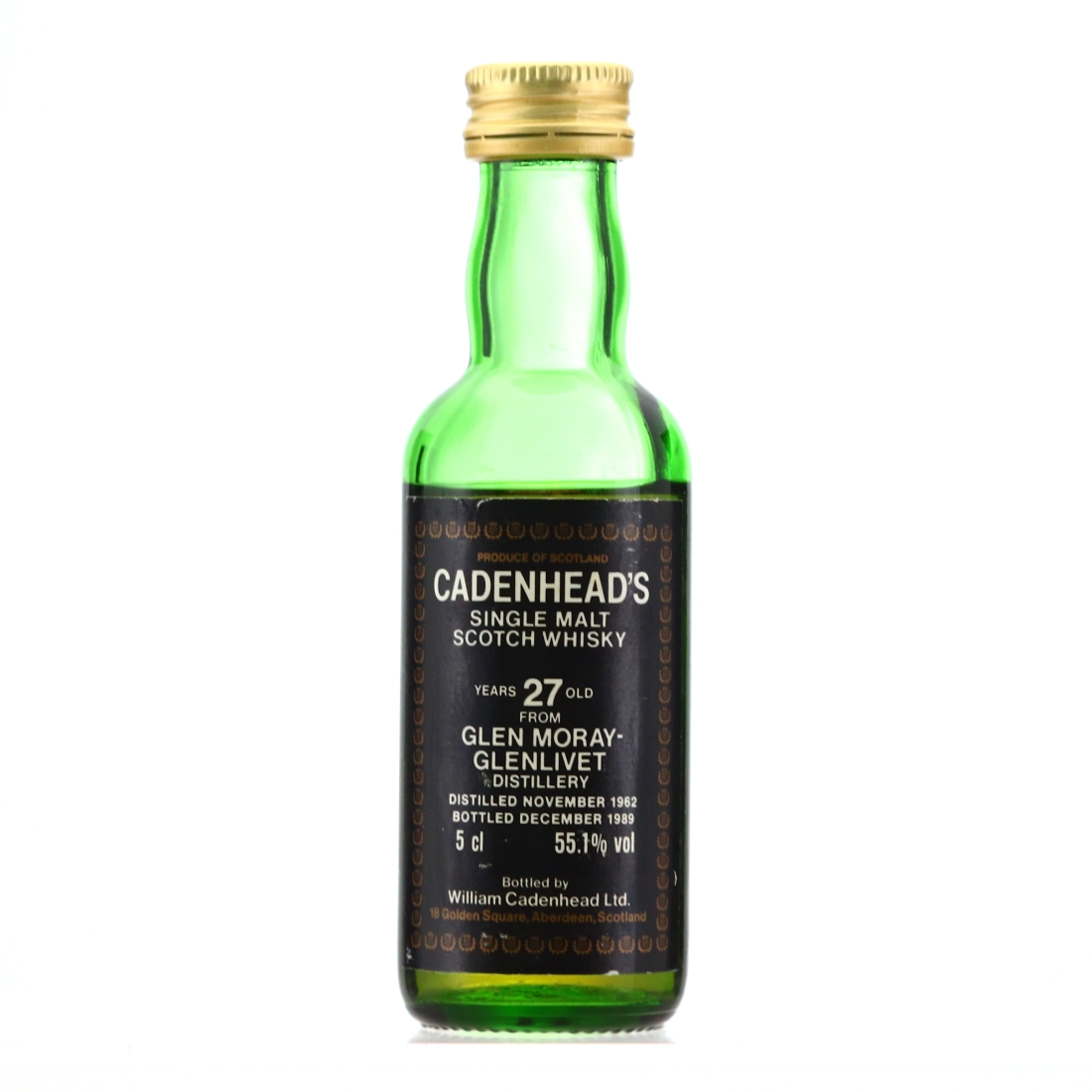 Glen Moray 1962 Cadenhead's 27 Year Old Miniature 