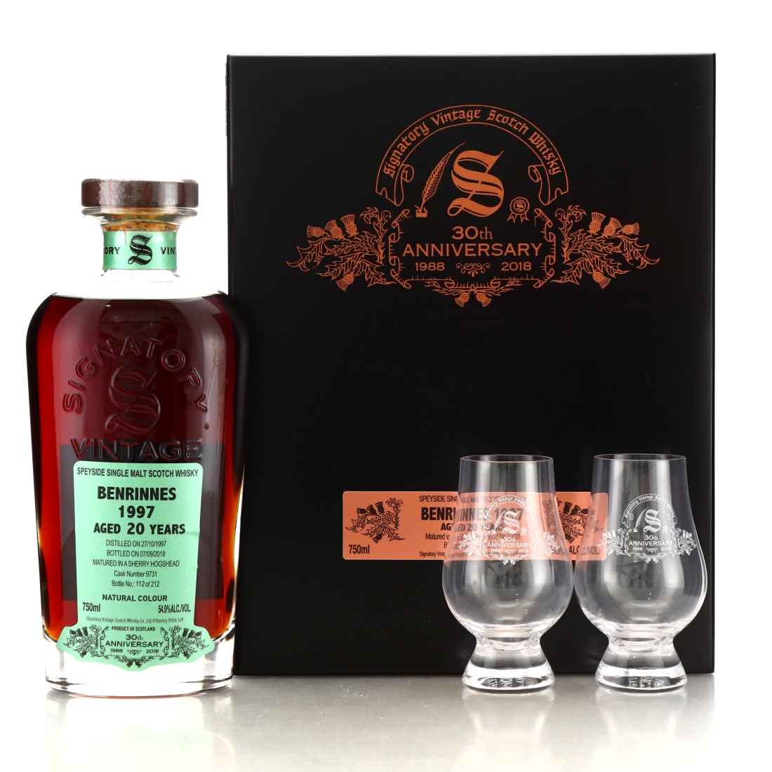 Benrinnes 1997 Signatory Vintage 20 Year Old Cask Strength 75cl / 30th Anniversary - US Import