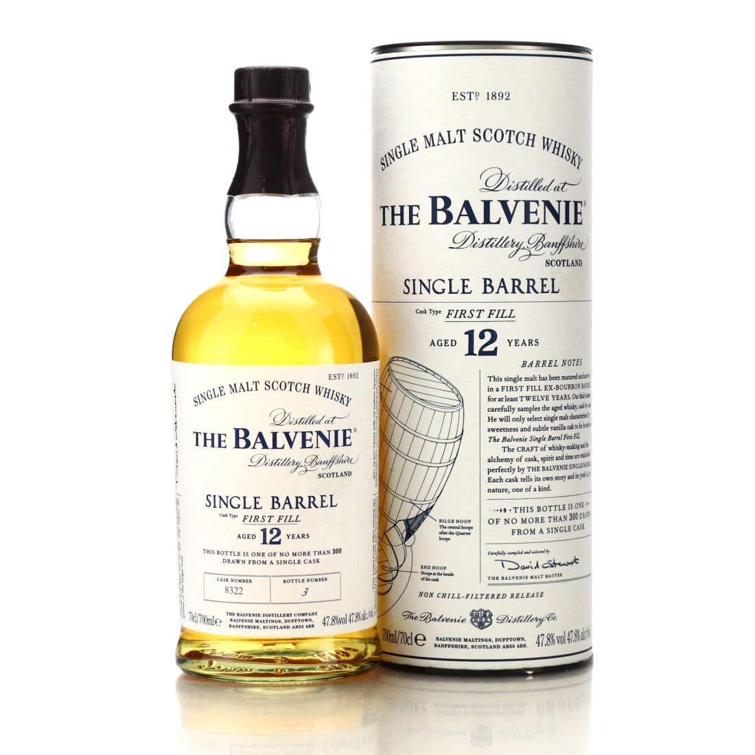 Balvenie 12 Year Old First Fill Single Barrel #8322