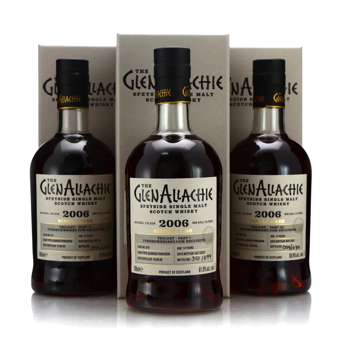 Glenallachie 2006 Single Oloroso Cask Tyndrum Whisky Trilogy 3 x 70cl