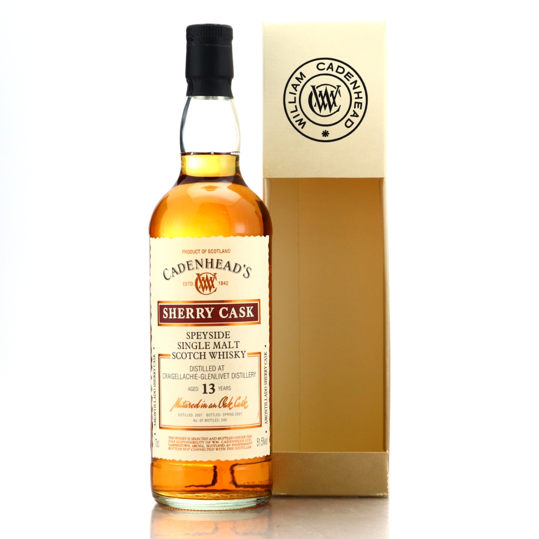 Glenallachie 2007 Cadenhead's 13 Year Old Sherry Cask