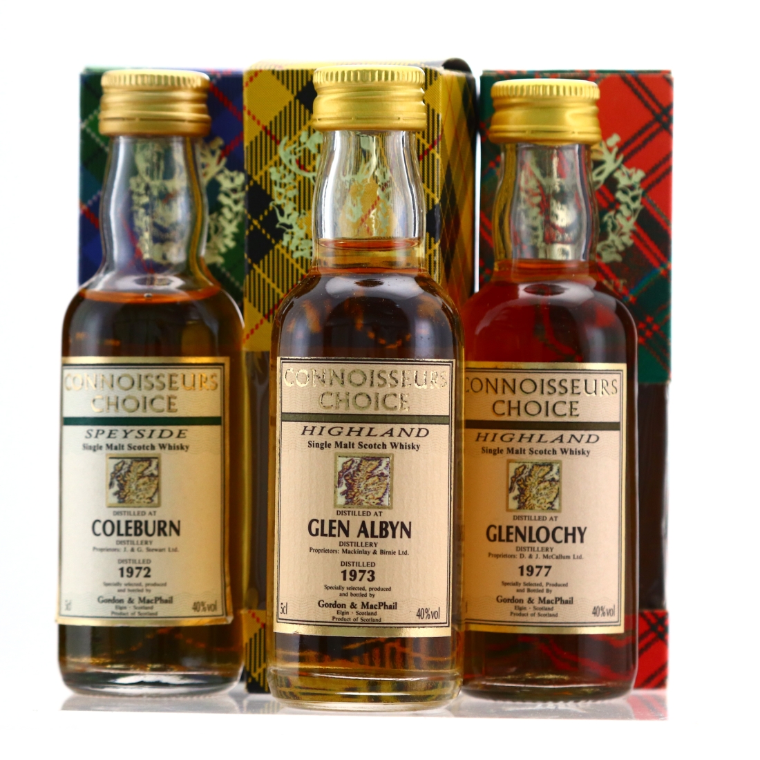 Gordon and MacPhail 1970s Connoisseurs Choice Miniature x 3