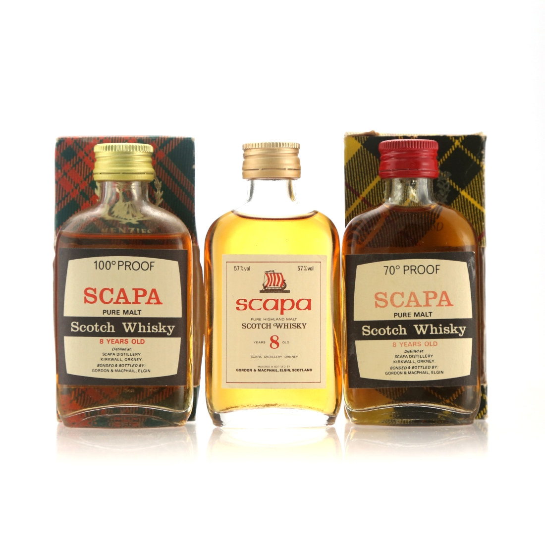 Scapa 8 Year Old Miniature x 3