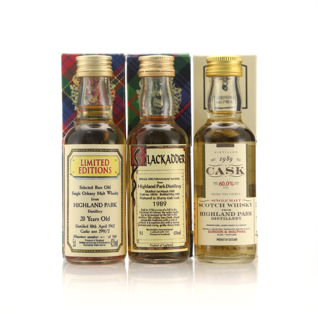 Highland Park Miniatures x 3