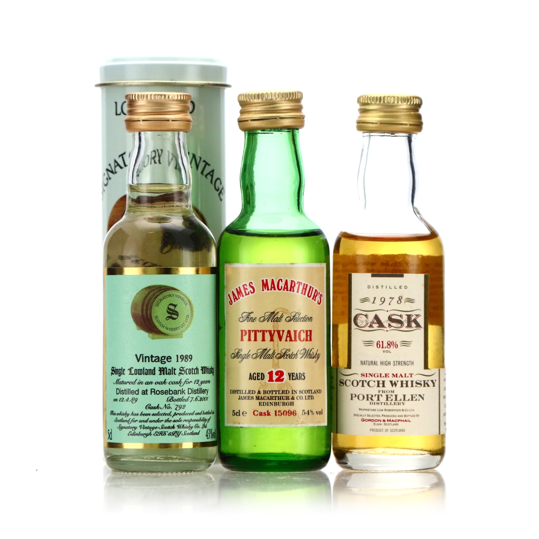 Closed Distillery Miniature x 3 / Includes Port Ellen 