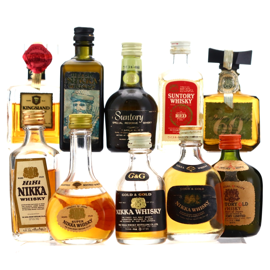 Japanese Whisky Miniatures x 10