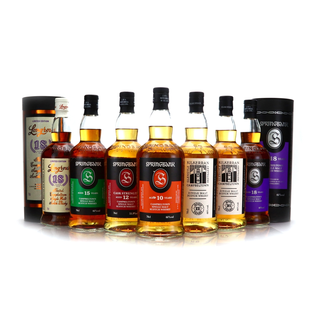 Kilkerran, Longrow & Springbank 2021 Releases 7 x 70cl
