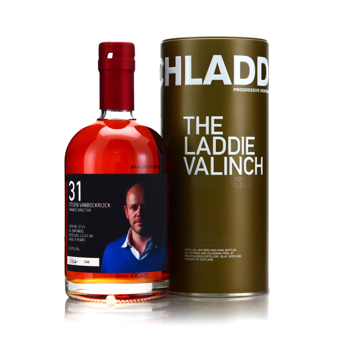 Bruichladdich 2008 Steven Vanbockrijck Valinch 9 Year Old / ex-Zinfandel Cask