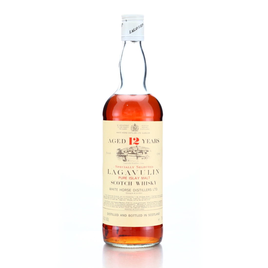 Lagavulin 12 Year Old White Horse early 1980s 