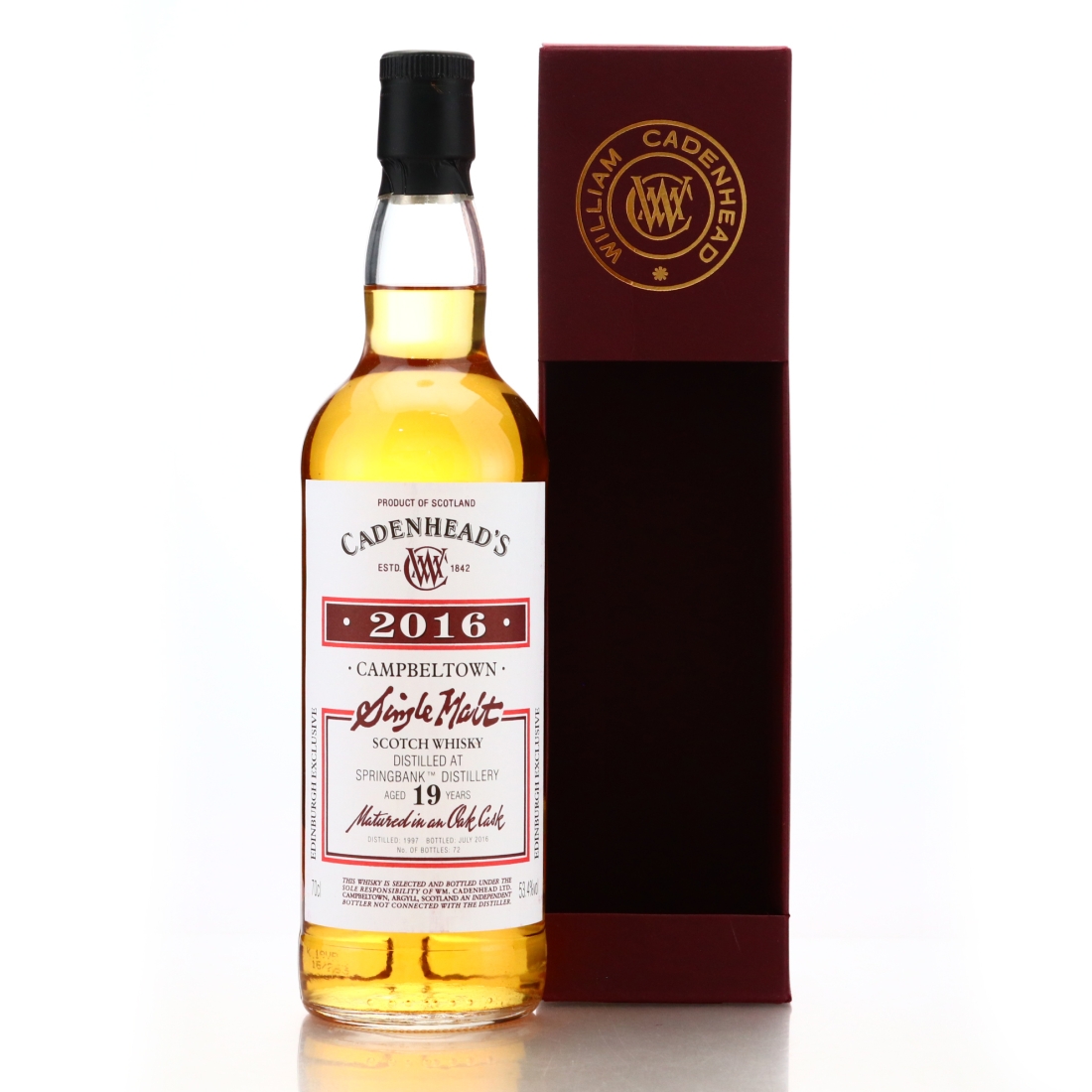Springbank 1997 Cadenhead's 19 Year Old / Edinburgh 2016