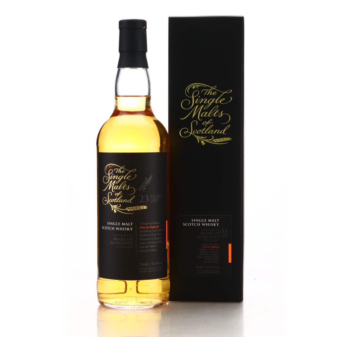 Braes of Glenlivet 1989 Single Malts of Scotland 23 Year Old
