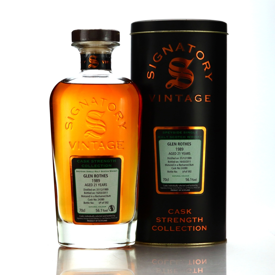 Glenrothes 1989 Signatory Vintage 21 Year Old Cask Strength