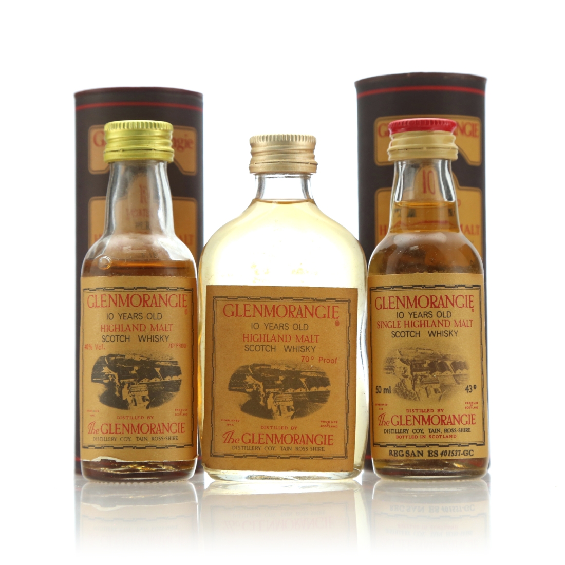 Glenmorangie 10 Year Old Miniatures x 3